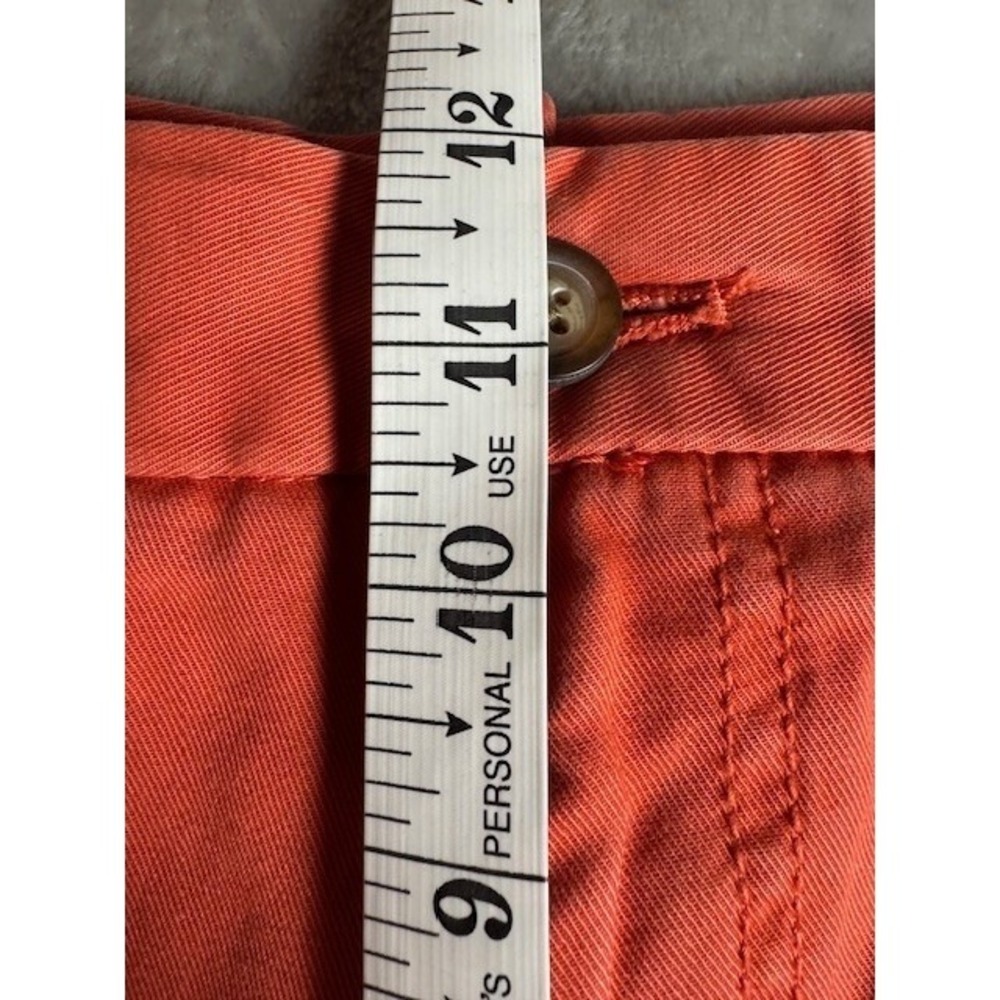 IZOD‎ Chino Pants Mens 36x32 Saltwater Straight Fit Coral Orange Cotton Twill - Picture 2 of 6